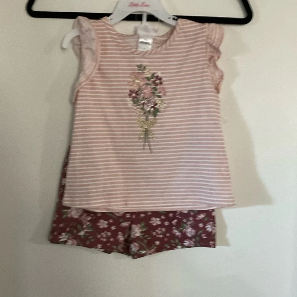 Girls 4T matching short and top set
